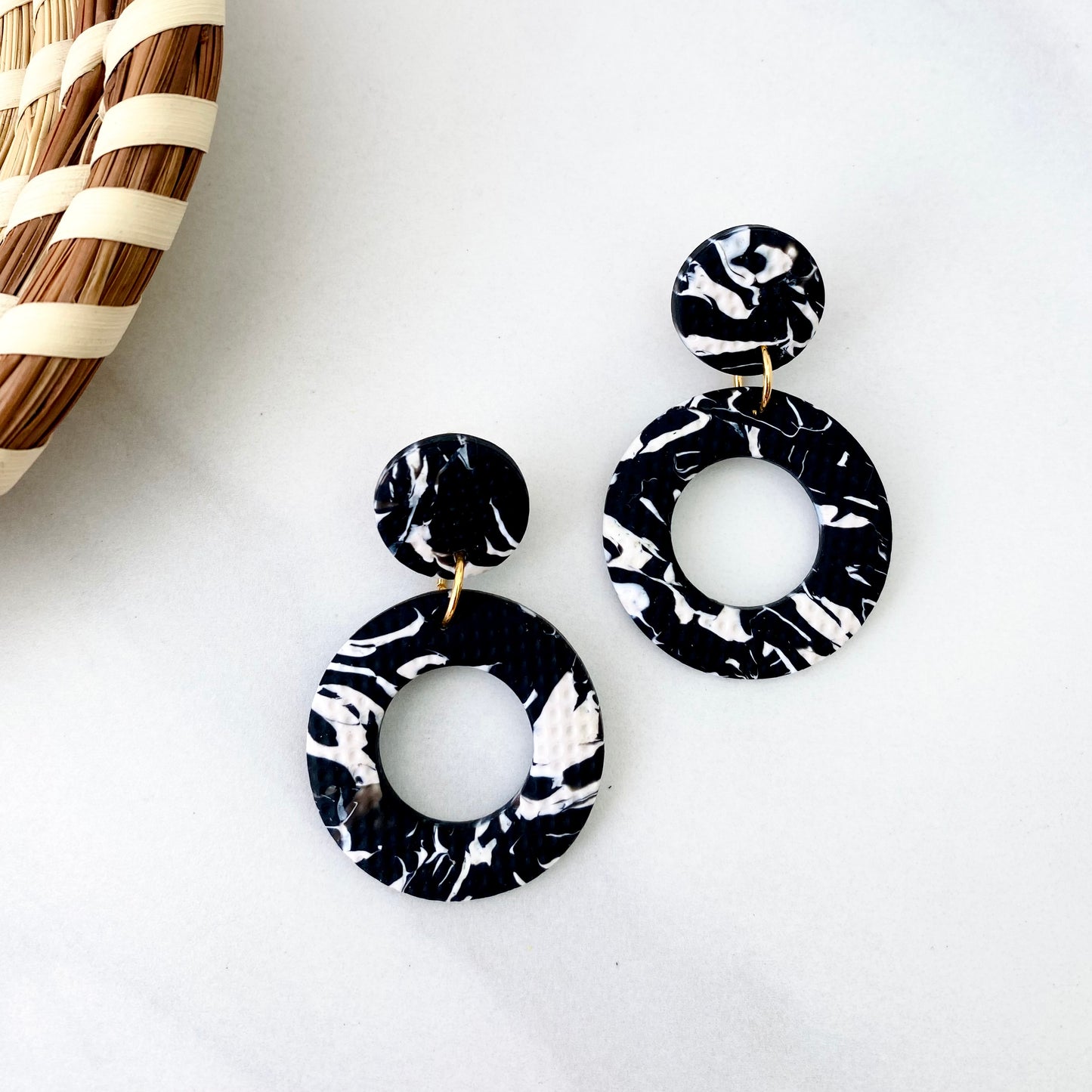 Katie // Black + White Print Textured