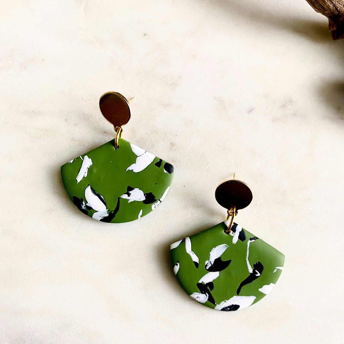 Olive Green Rho Print + Brass