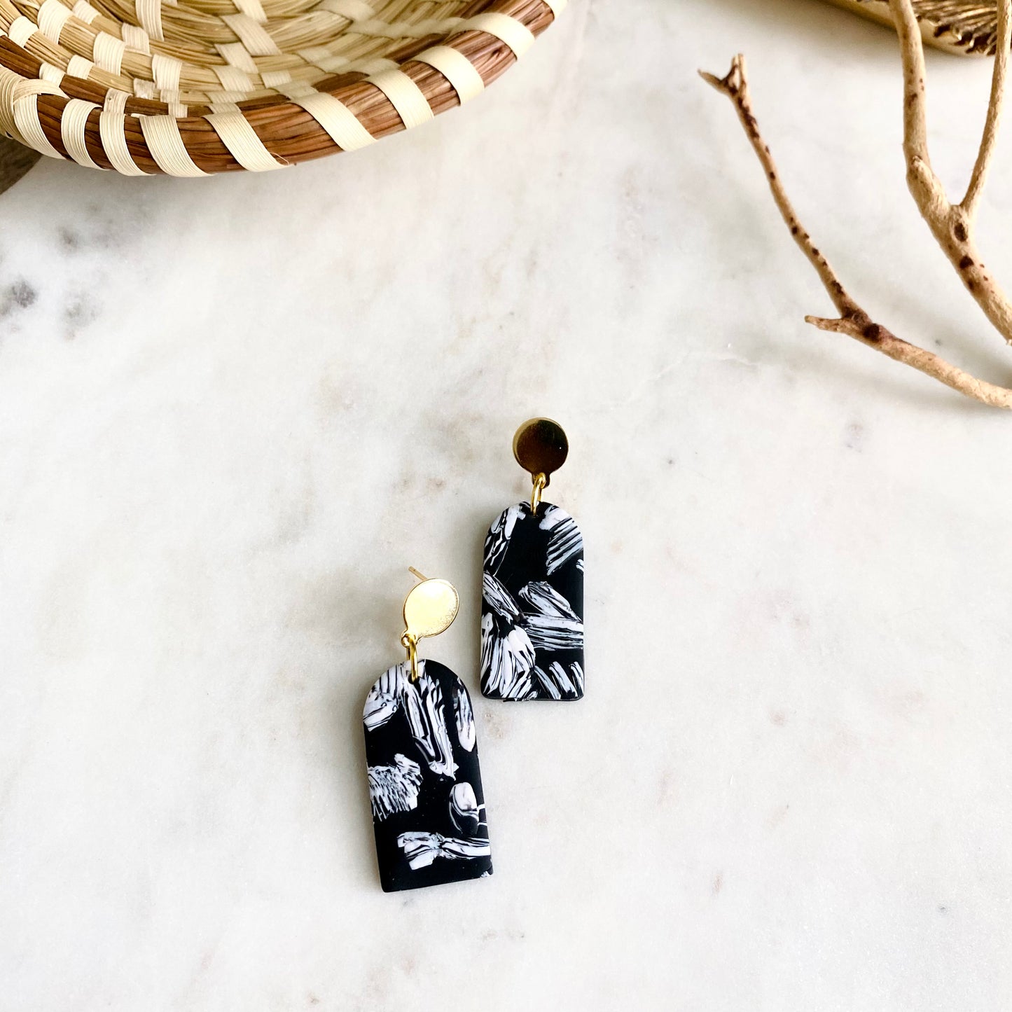 Black Winston Print + Brass