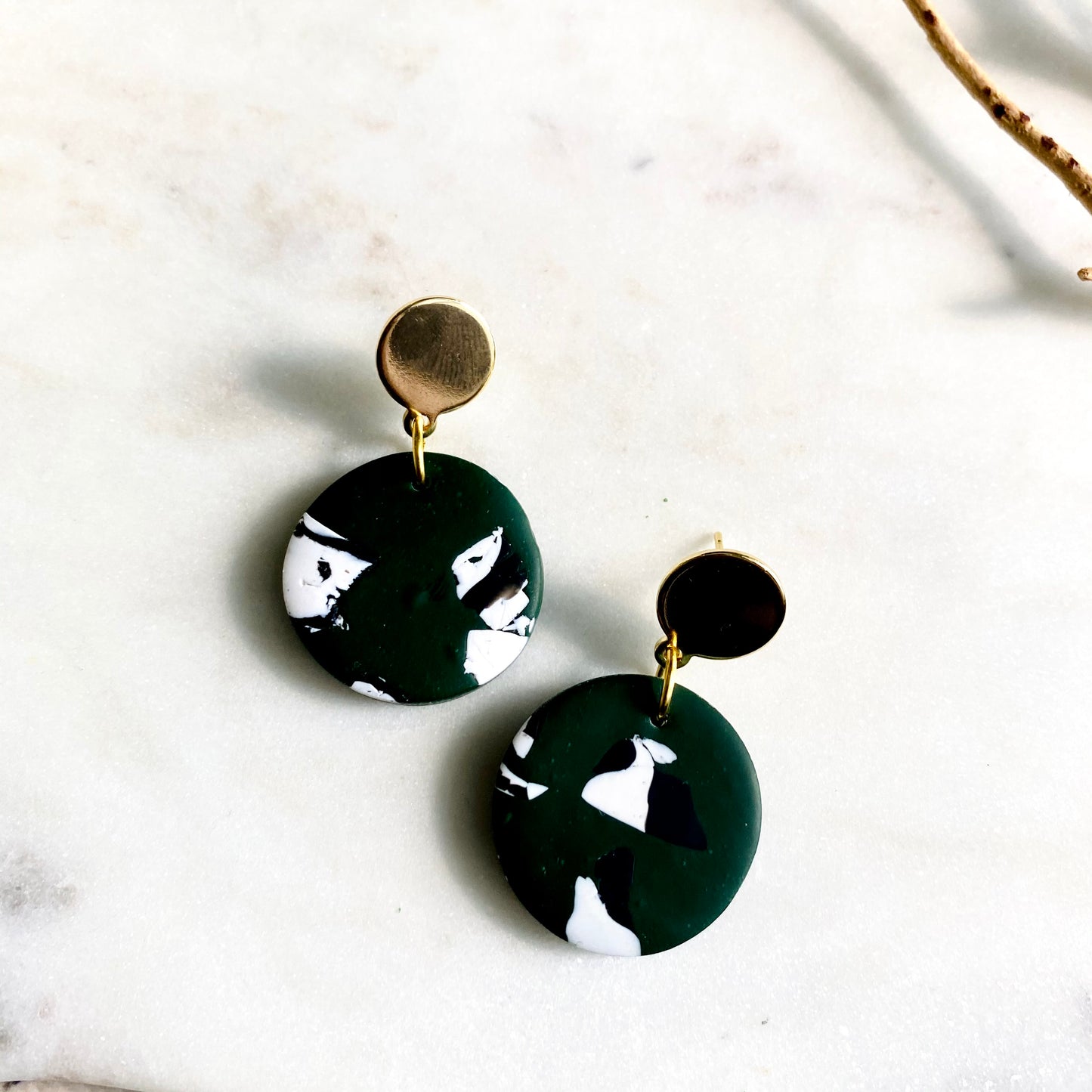Dark Green Rho Print +Brass