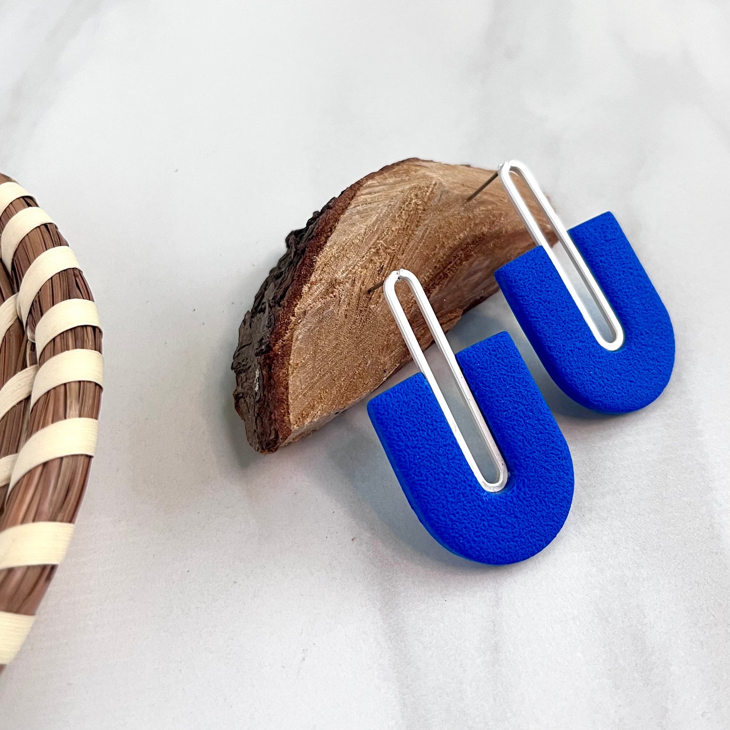 Gracie // Cobalt Blue Textured (Silver)