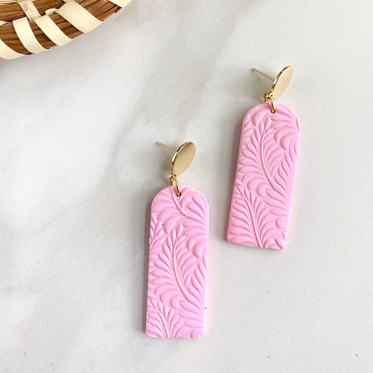 Dome // Pink Textured Print + Brass