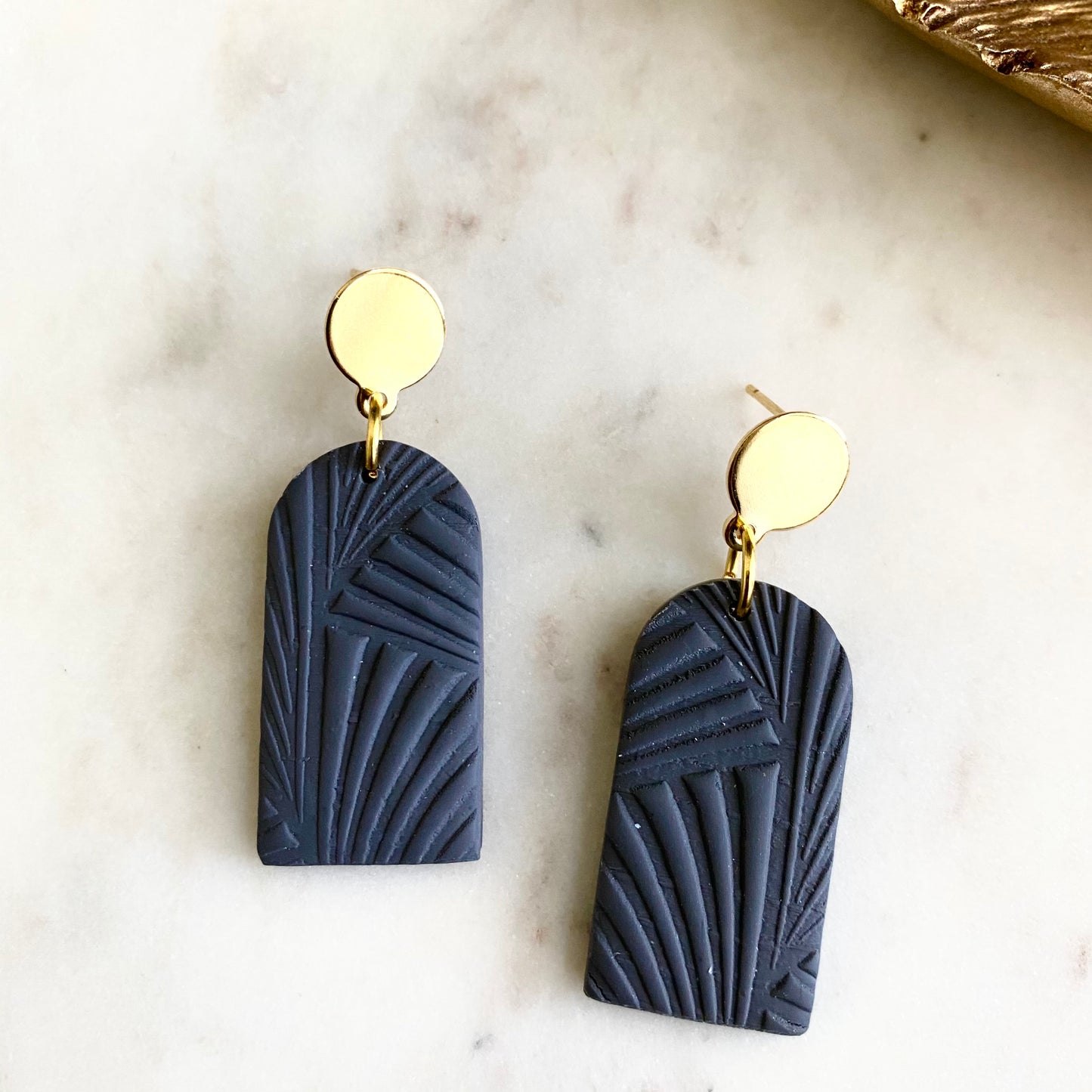 Pewter Gray Textured + Brass