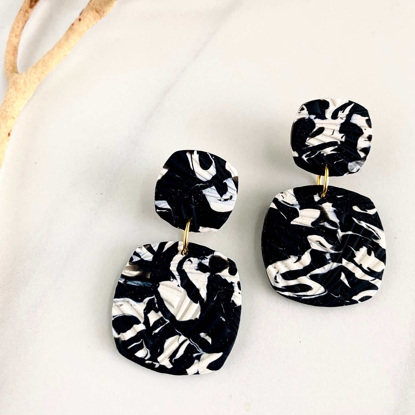Melody // Black + White Print Textured