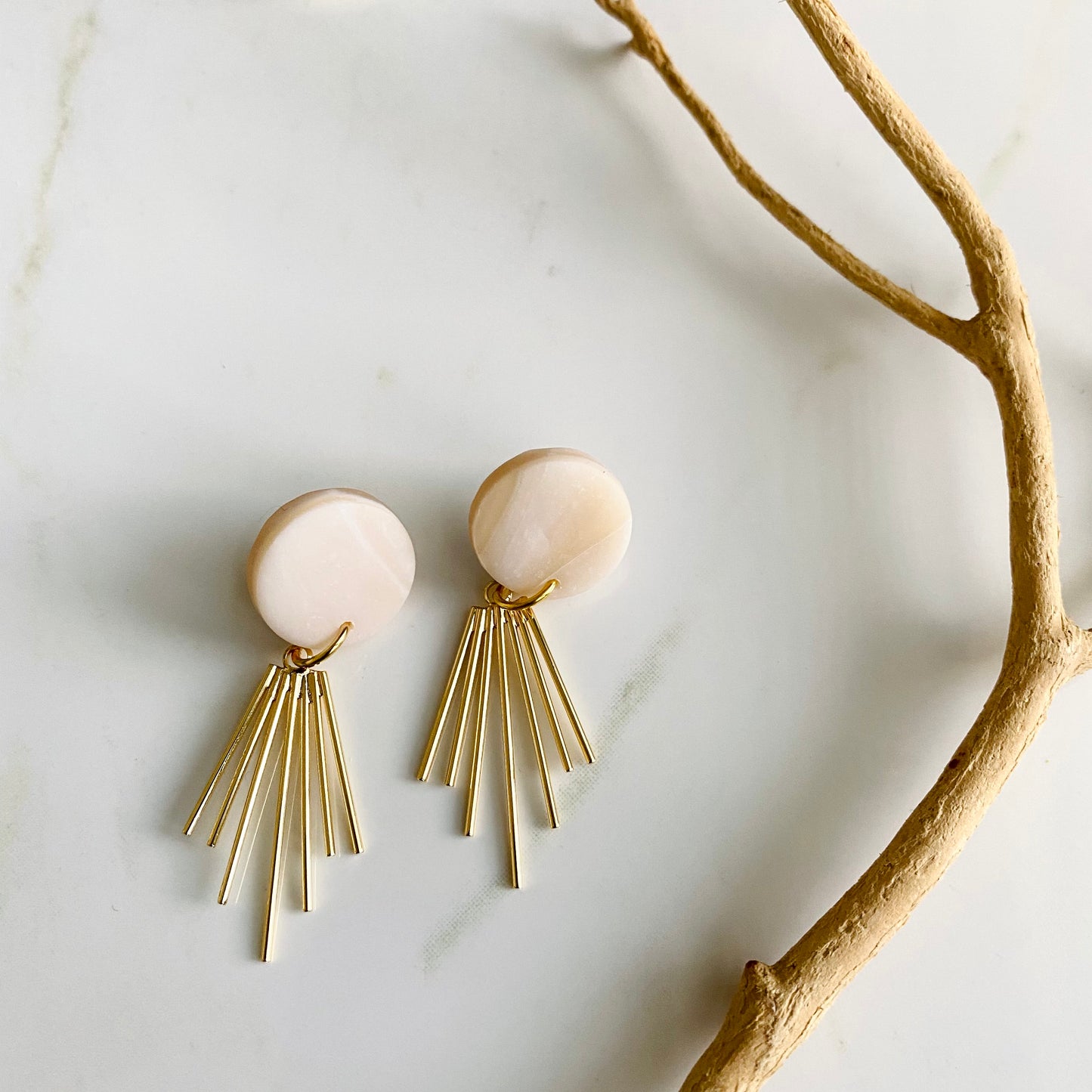 Blanc Opal Print + Brass
