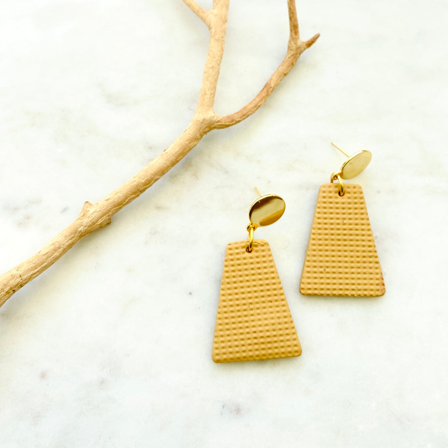 Mustard Textured + Brass