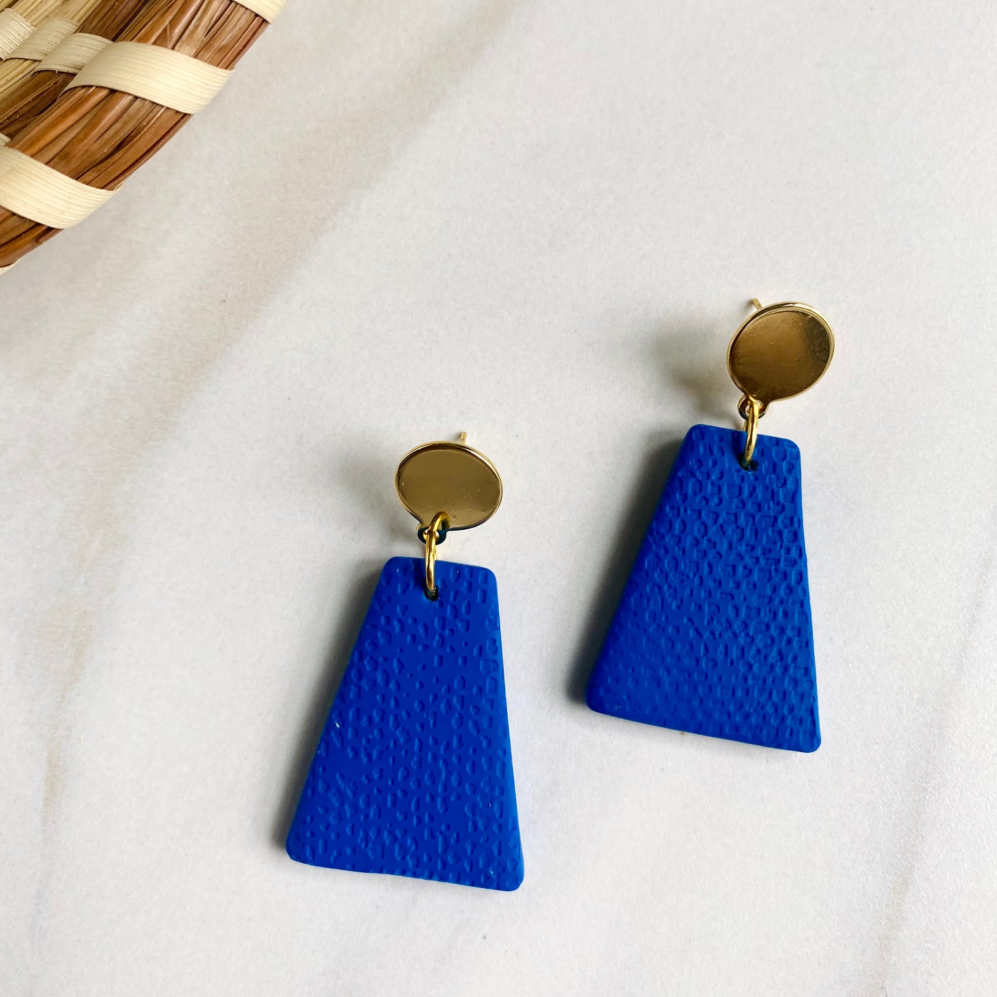 Cobalt Blue Textured + Brass