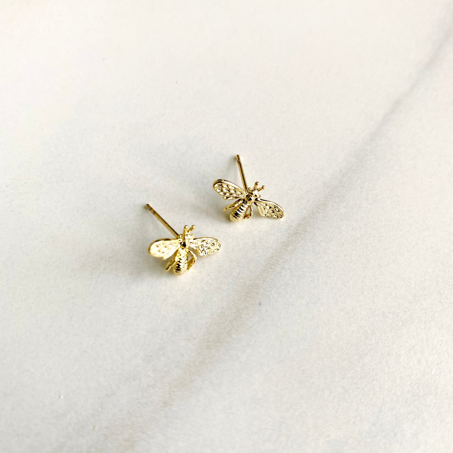 Brass Bee Studs