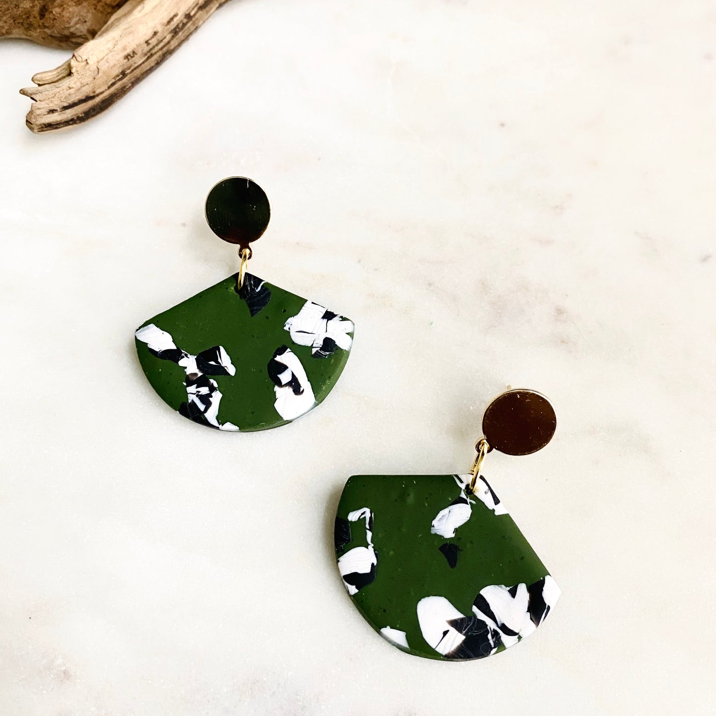 Dark Green Rho Print + Brass
