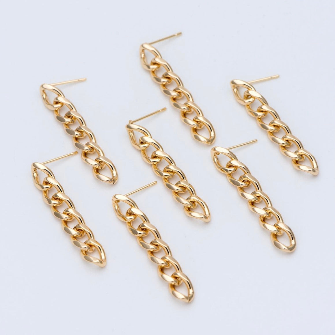 18K Gold Filled Chain Link Earrings