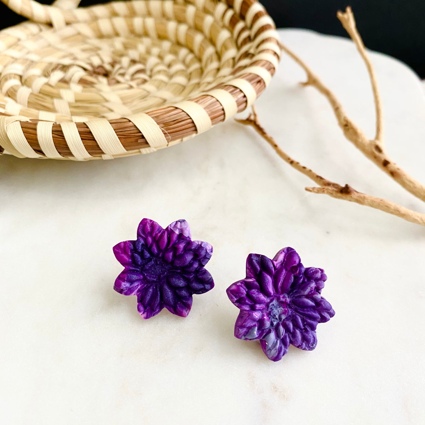 Purple Bloom Studs