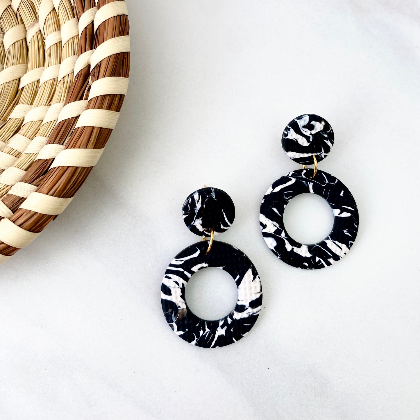 Katie // Black + White Print Textured