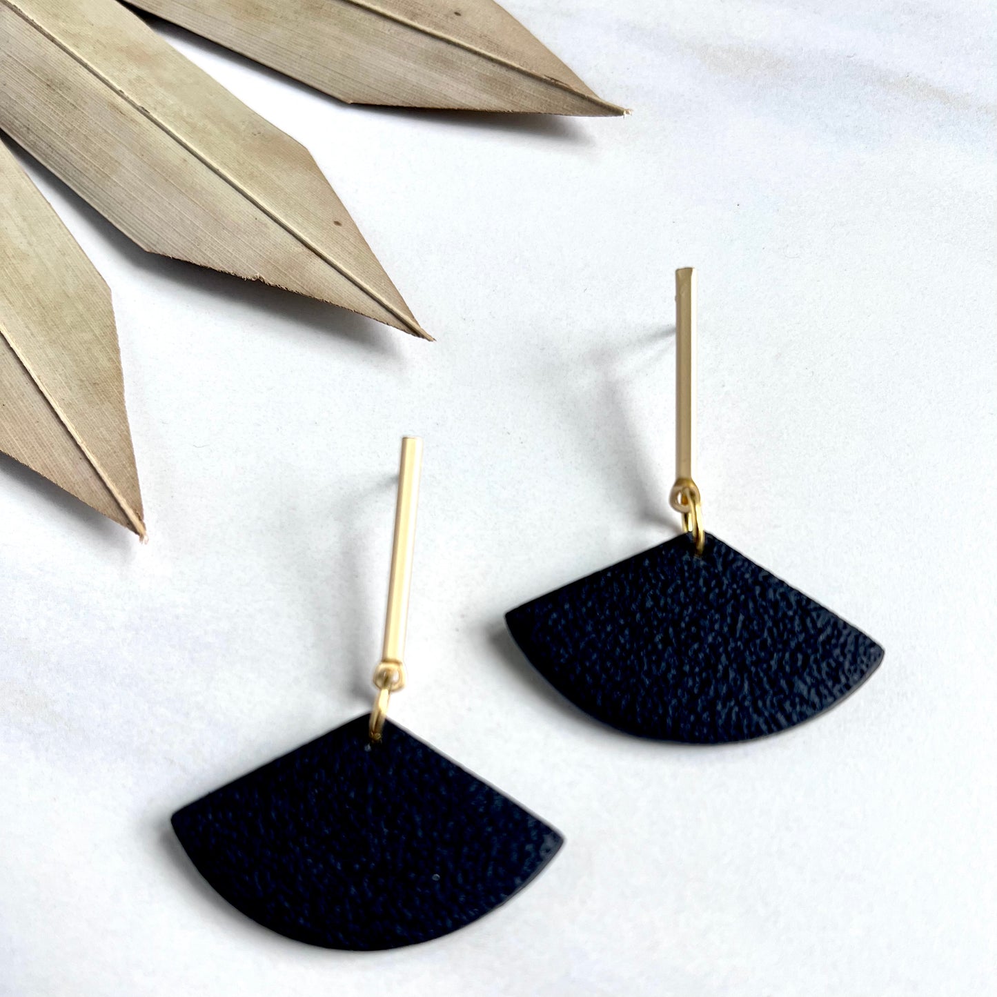 Black Textured + Brass