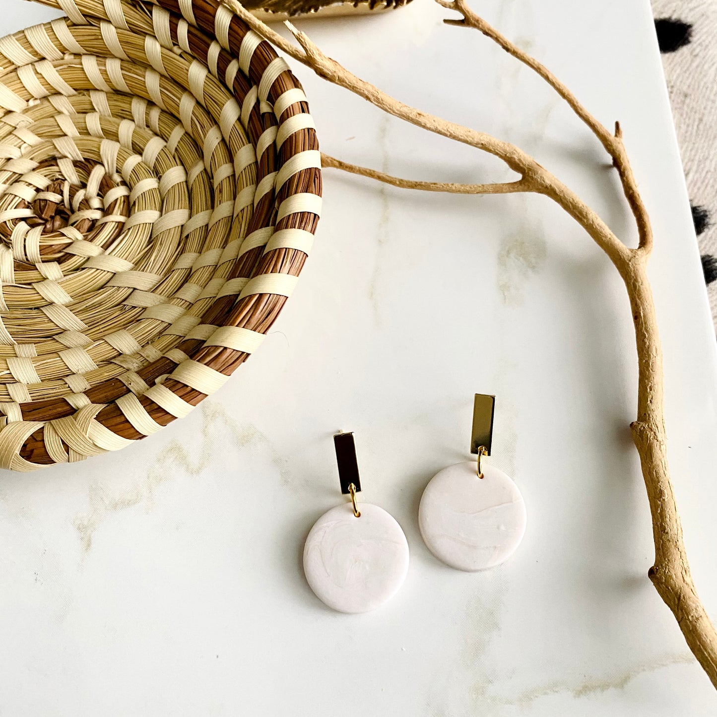 Blanc Opal Print + Brass