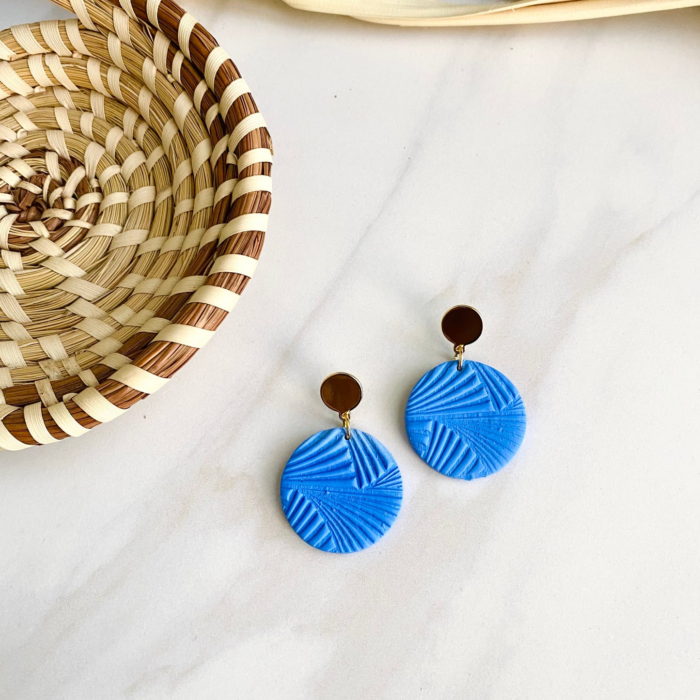Coastal Blue Textured +Brass