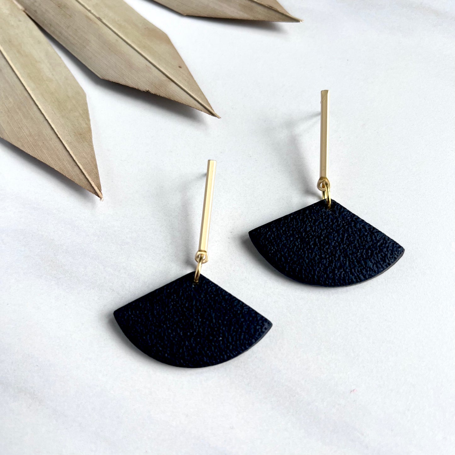 Black Textured + Brass