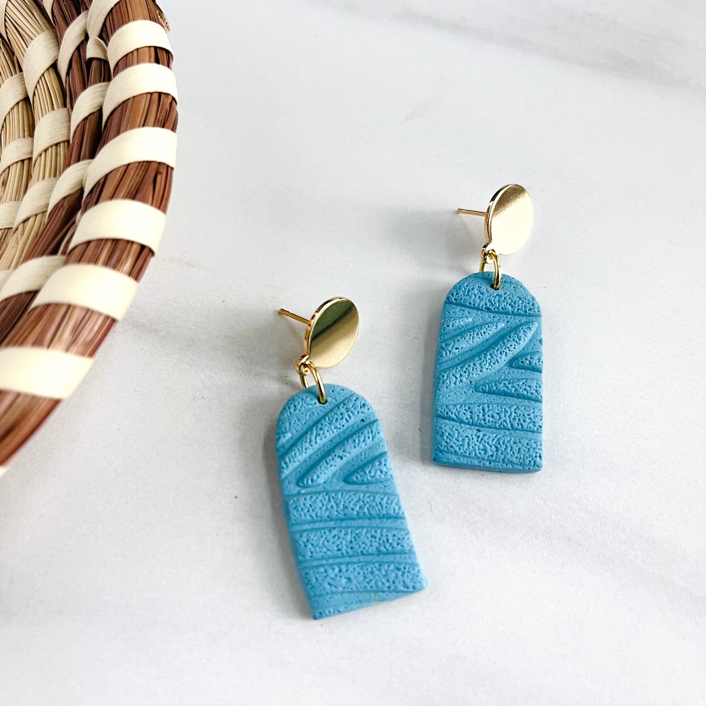 Bluestone Textured + Brass