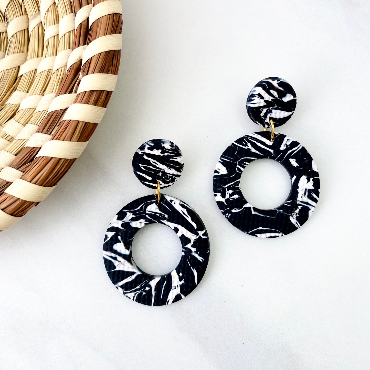 Katie // Black + White Print Textured