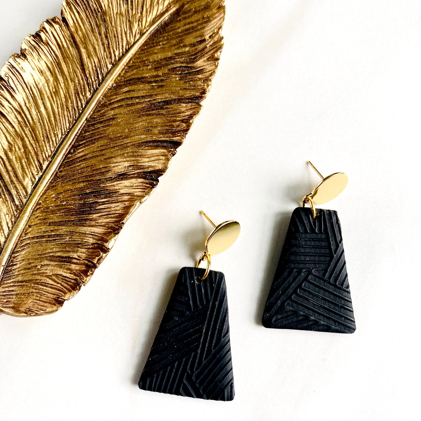 Black Textured + Brass