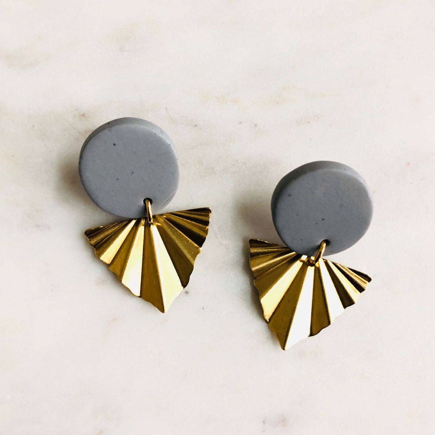 Pewter Gray Clay + Brass