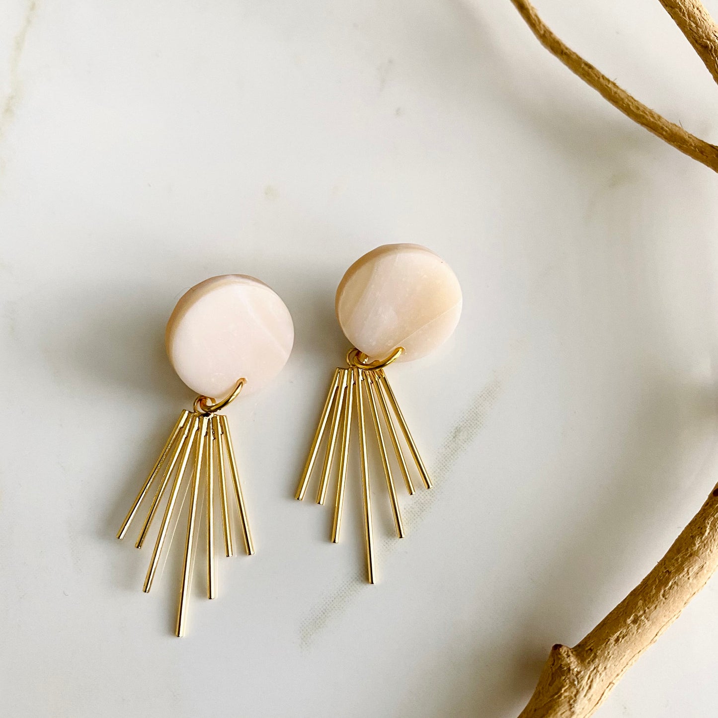 Blanc Opal Print + Brass