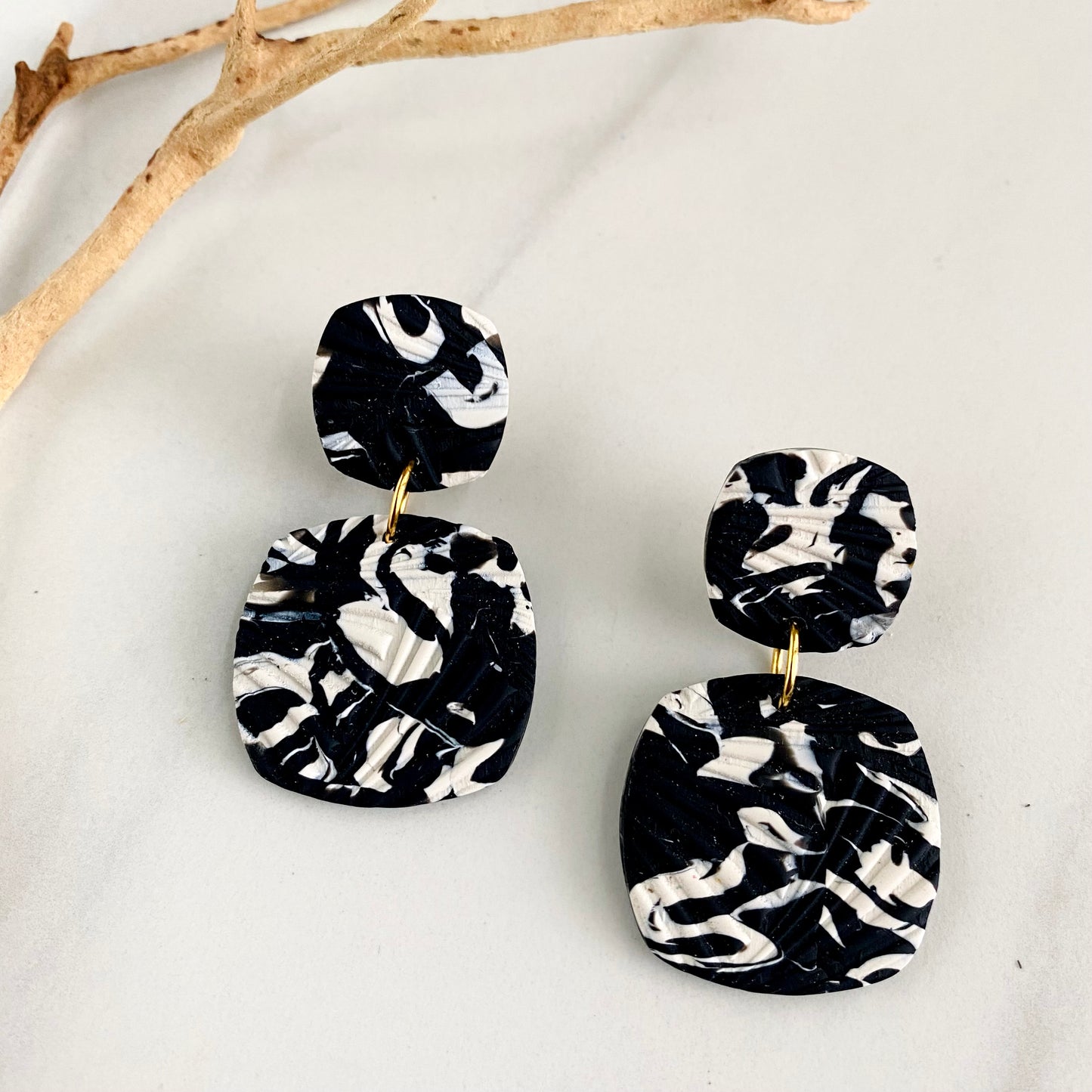 Melody // Black + White Print Textured