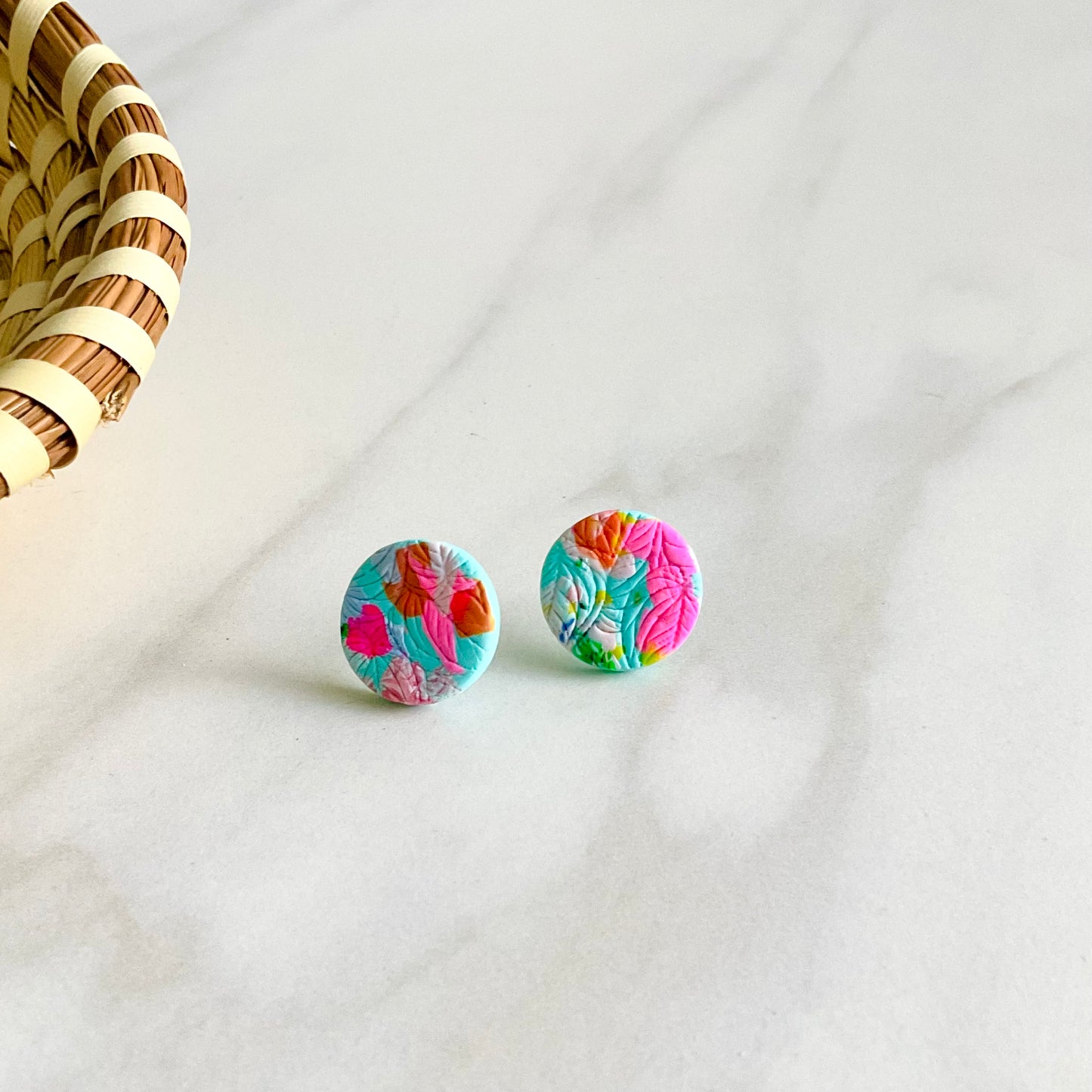 Misty Flora Studs Textured