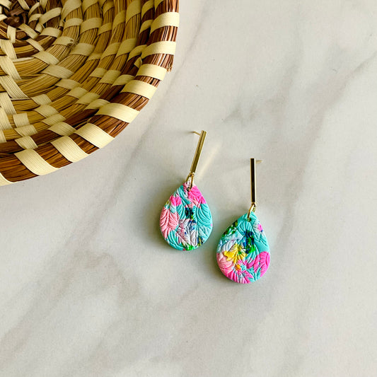 Teardrop // Misty Flora Print Textured