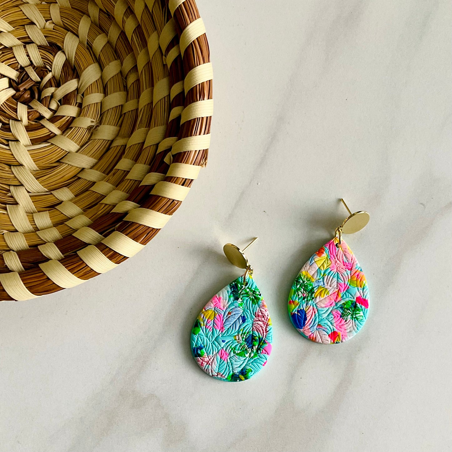 Teardrop // Misty Flora Print Textured