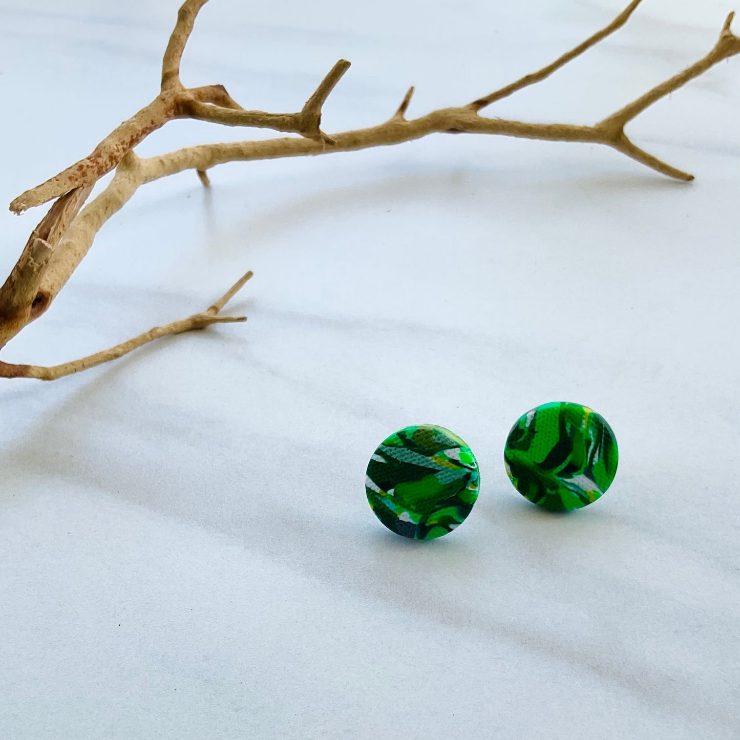 Greenery Studs Textured