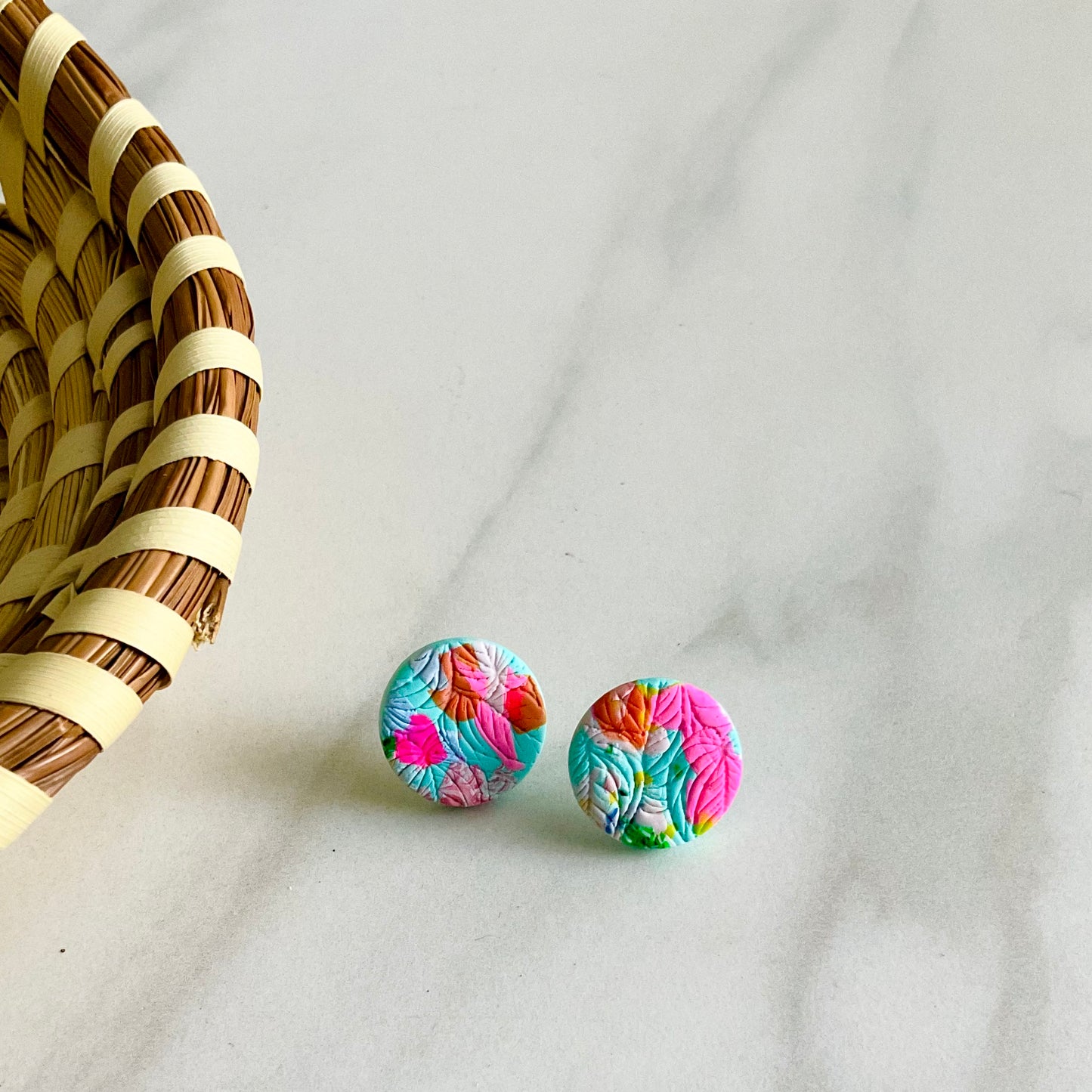 Misty Flora Studs Textured
