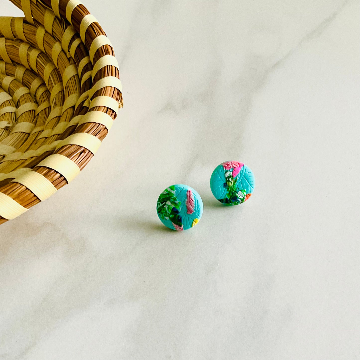 Misty Flora Studs Textured