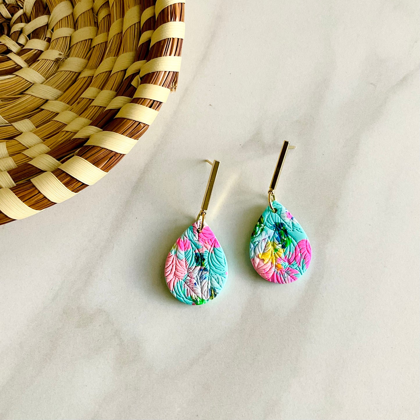 Teardrop // Misty Flora Print Textured