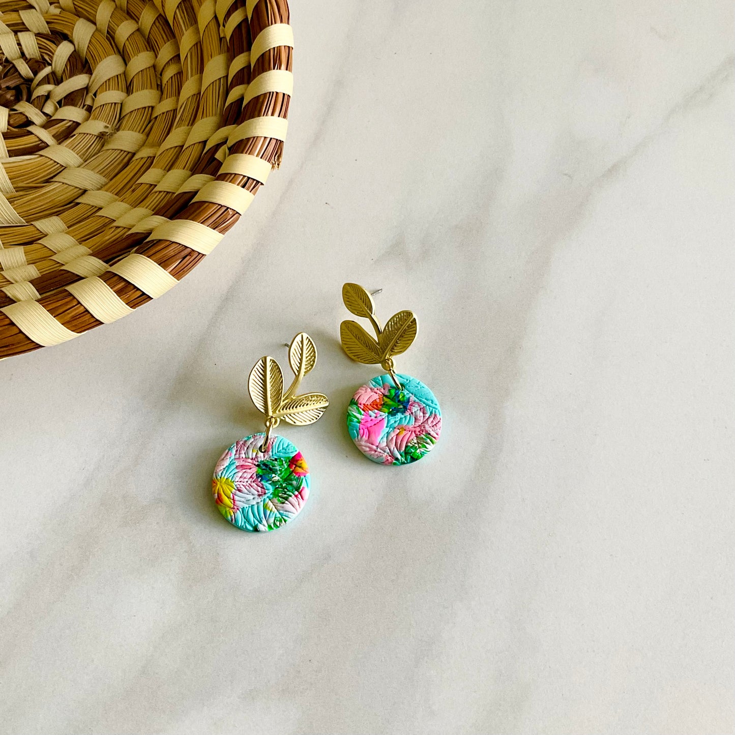 Misty Flora Textured + Brass Leaf