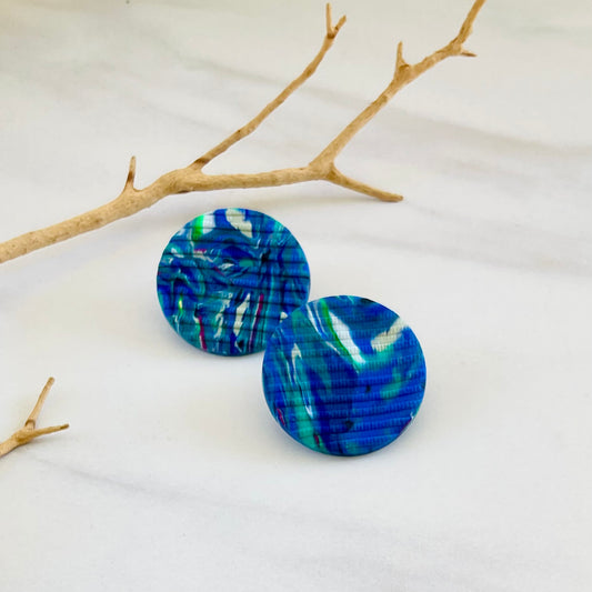 Blue Wave Textured Studs