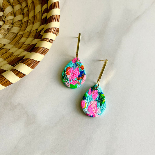 Teardrop // Misty Flora Print Textured