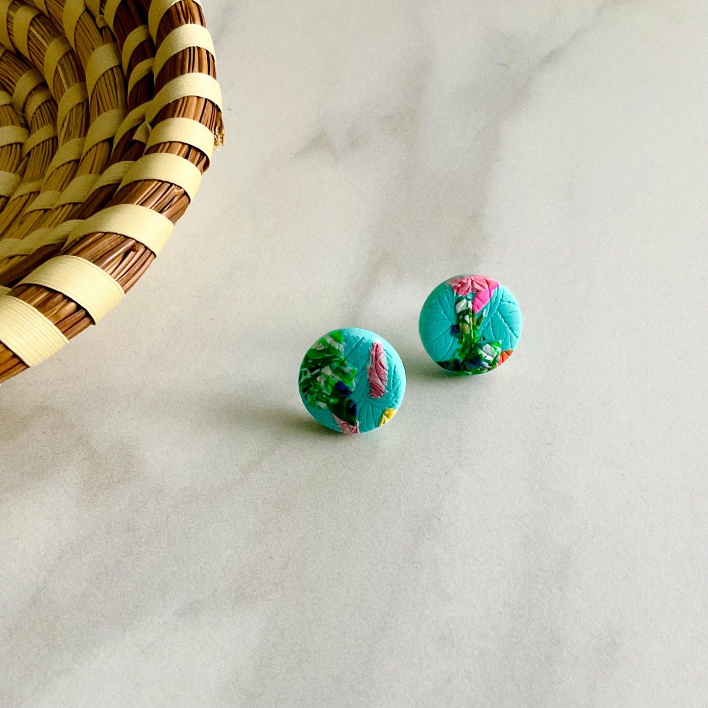 Misty Flora Studs Textured