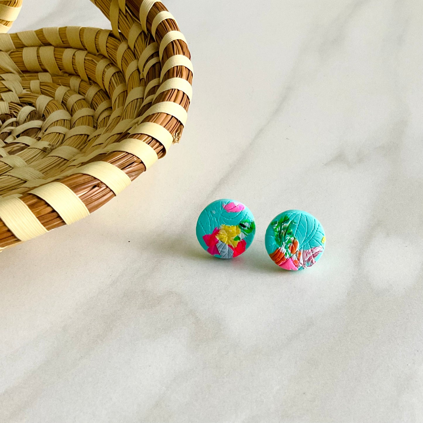 Misty Flora Studs Textured