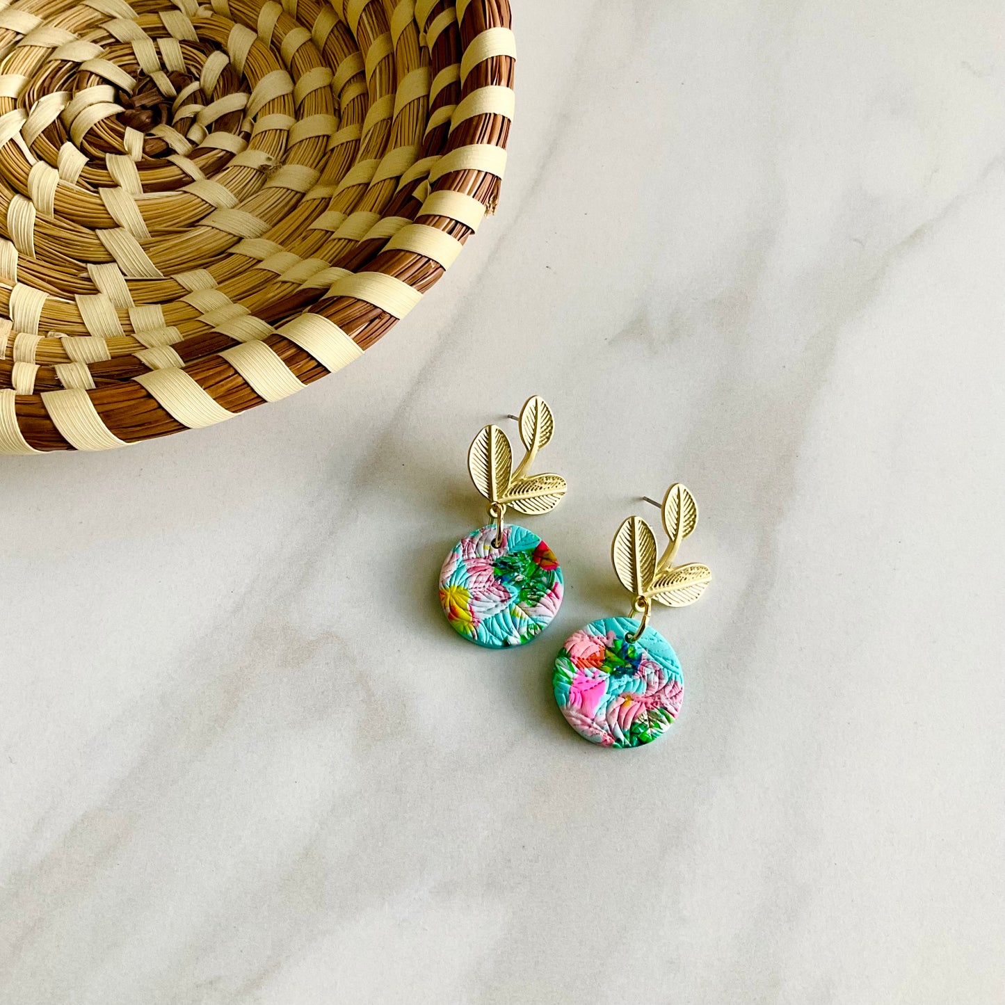 Misty Flora Textured + Brass Leaf