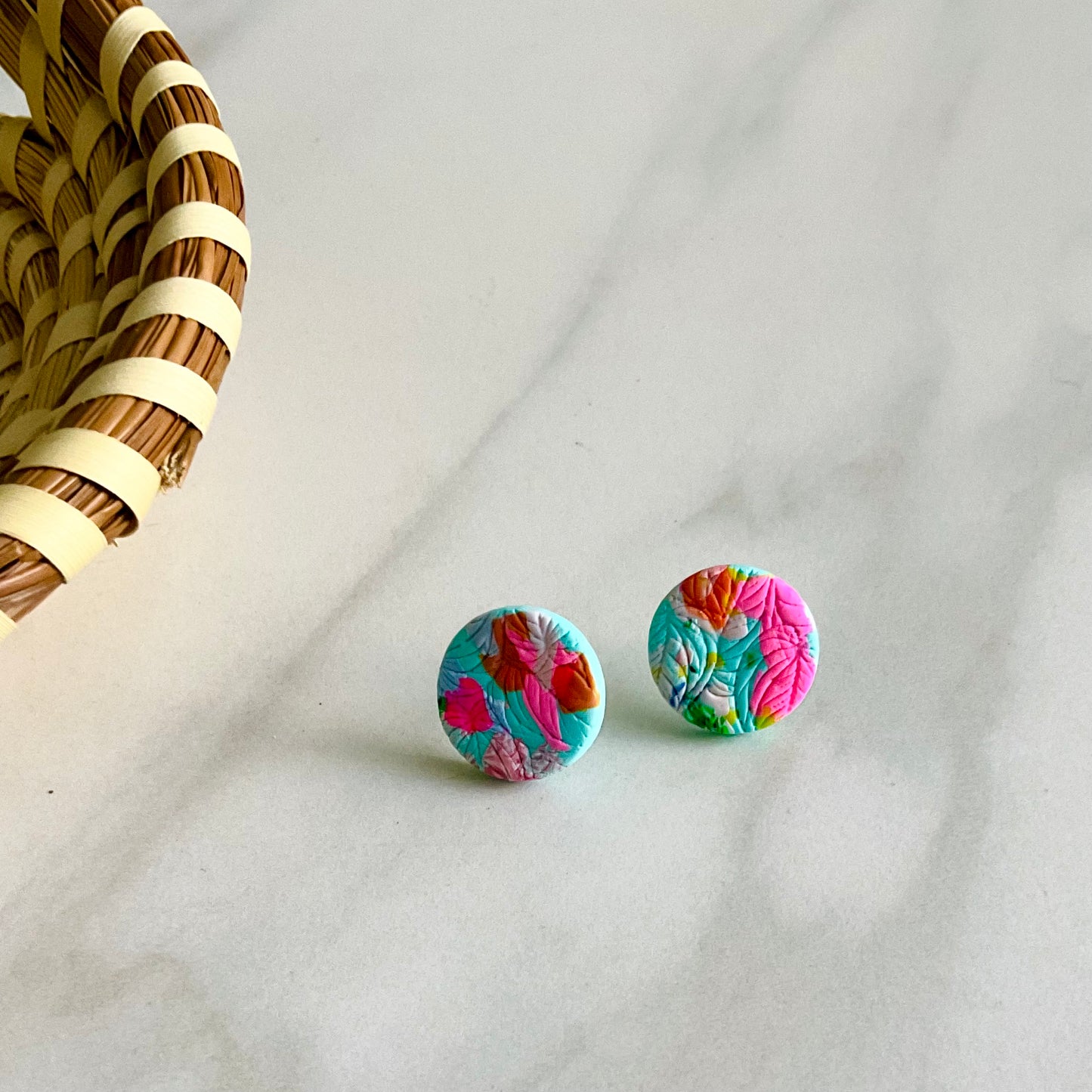 Misty Flora Studs Textured
