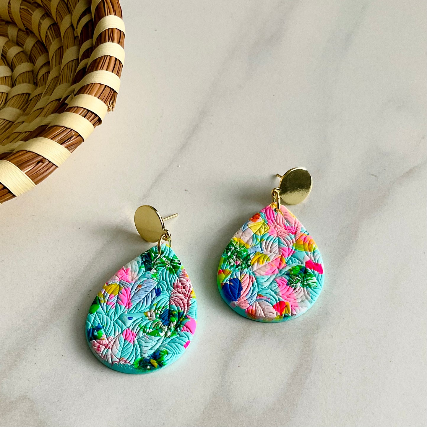 Teardrop // Misty Flora Print Textured
