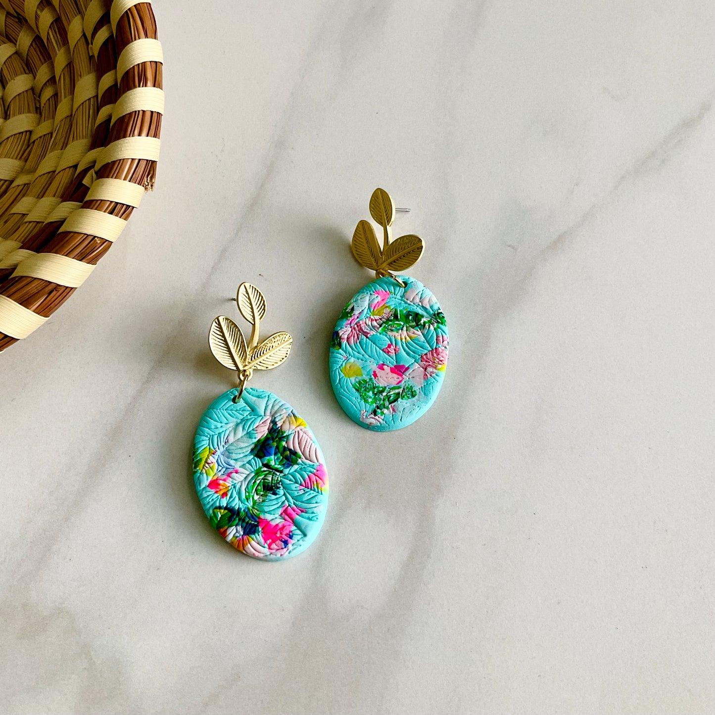 Misty Flora Textured + Brass Leaf