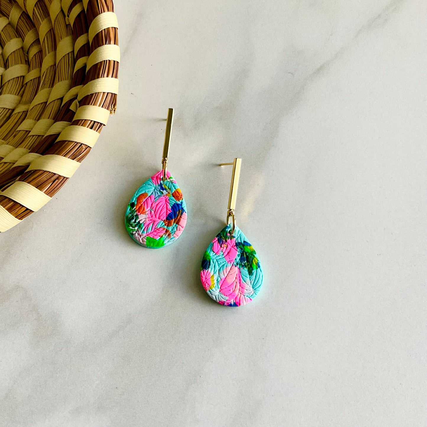 Teardrop // Misty Flora Print Textured