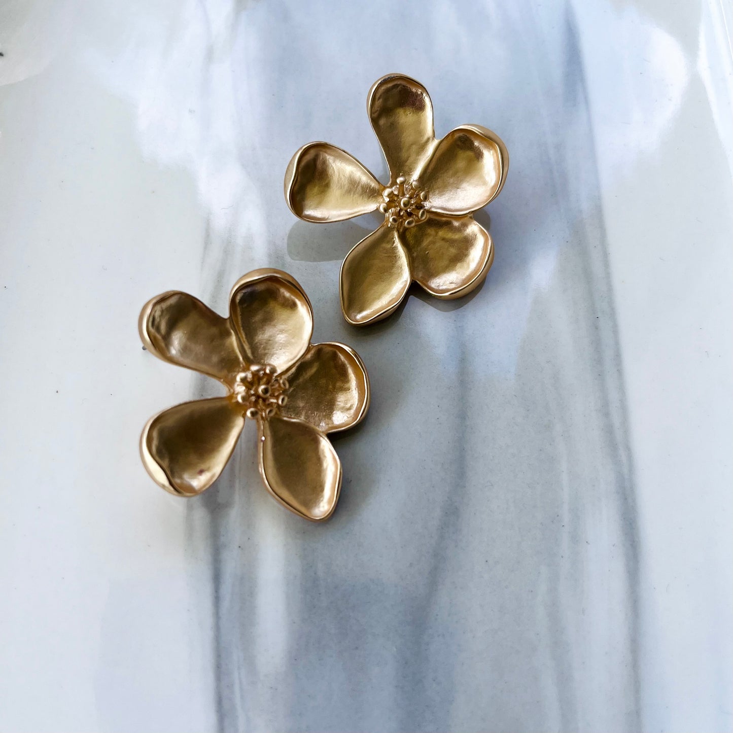 Golden Flower Studs