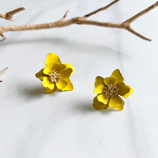 Flower Studs Yellow