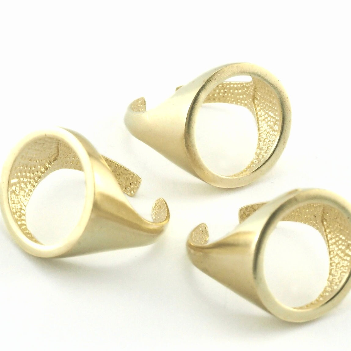 Signet Open Round Brass Ring Adjustable