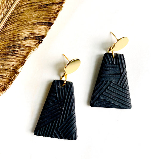 Black Textured + Brass