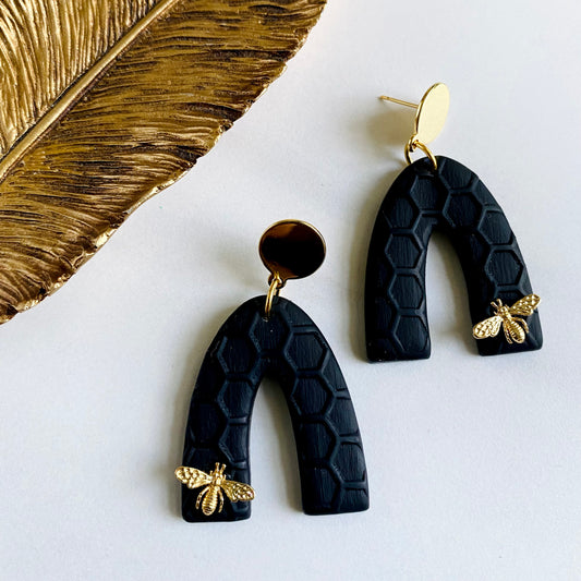 Arches //  Black Honeycomb + Brass Bee
