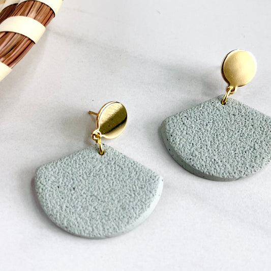 Pale Sage Green Textured + Brass