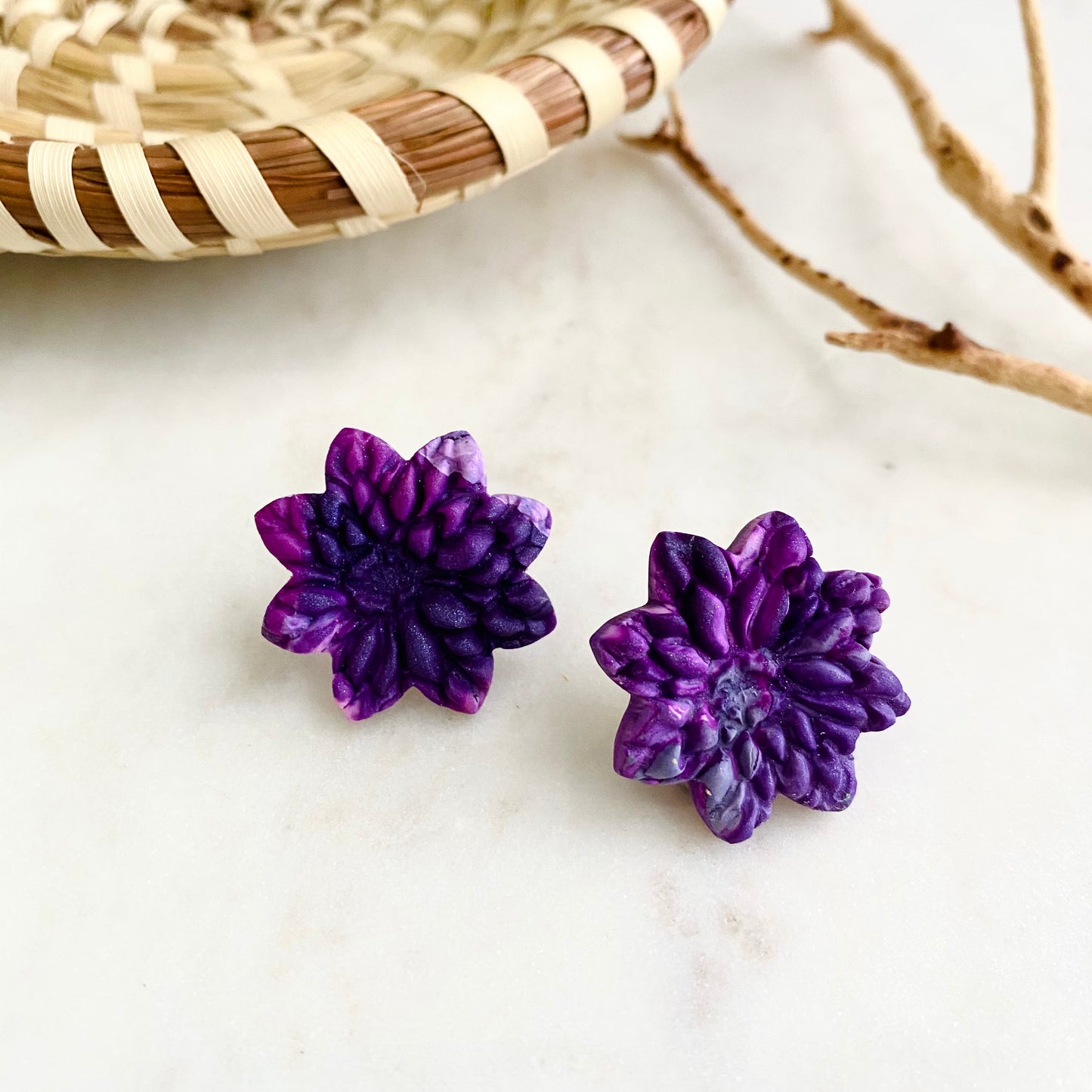 Purple Bloom Studs